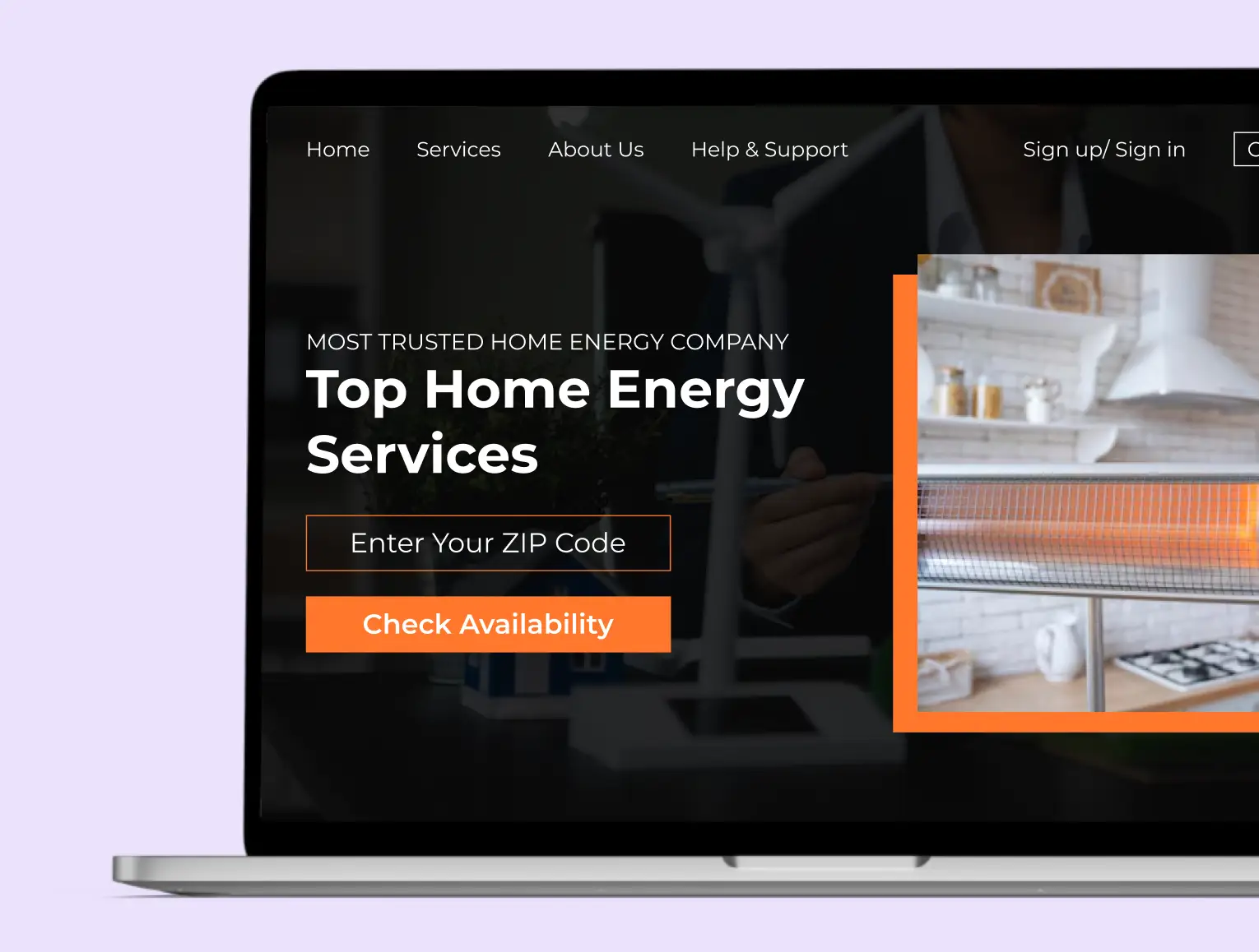 home energy website design and development