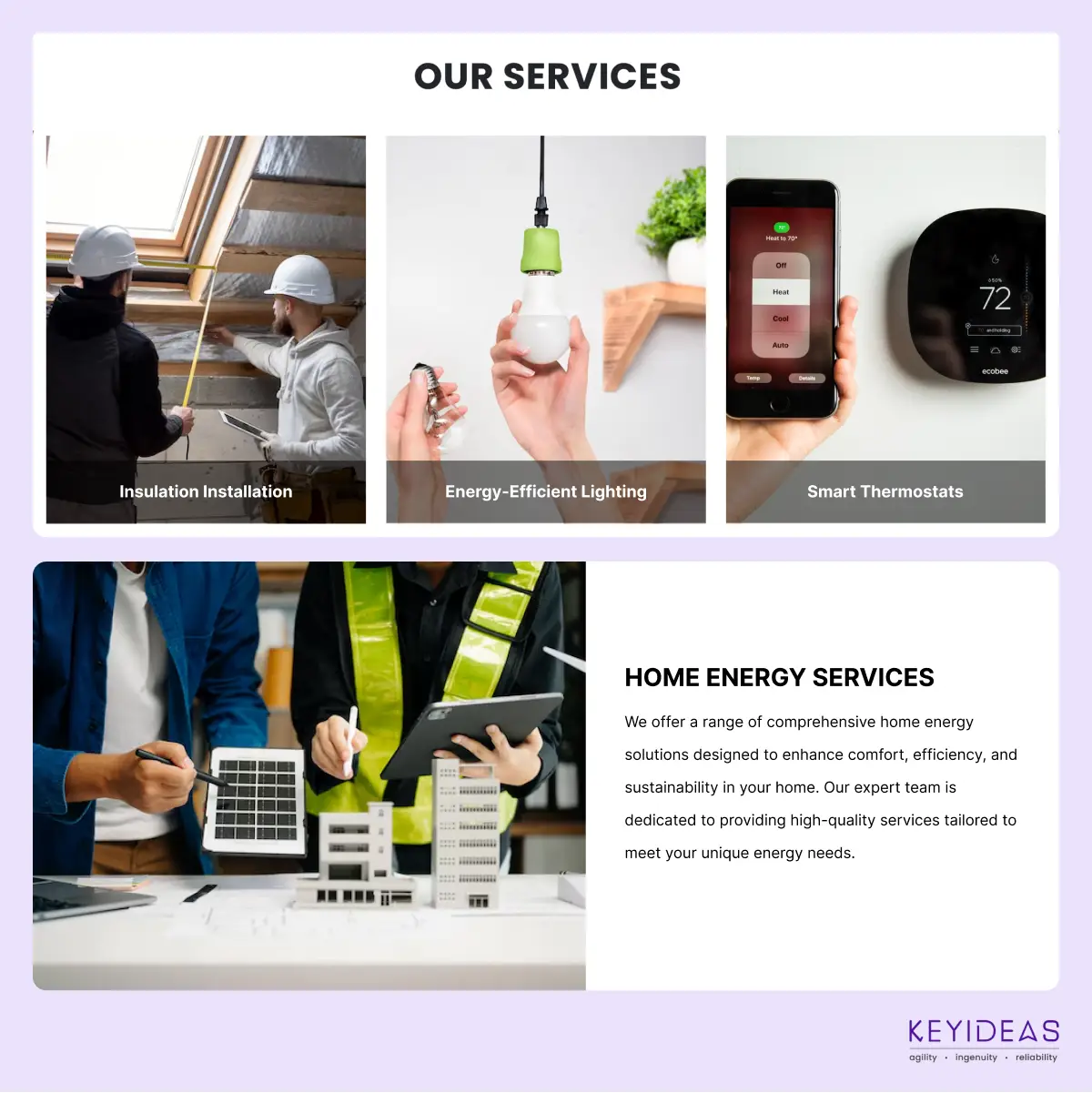 residential energy website development