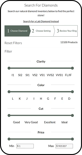 Jewelry Website Laravel Diamond Search
