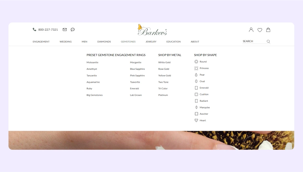 Jewelry Website Laravel Mega Menu