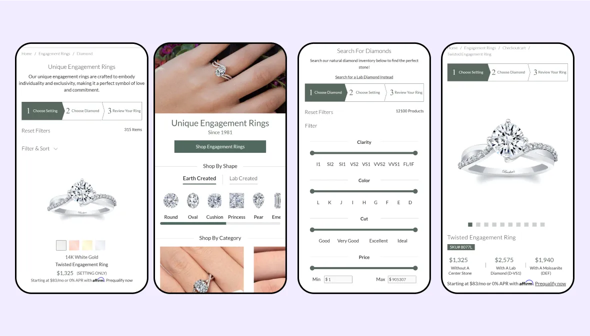 Jewelry Website Laravel Mobile Responsiveness